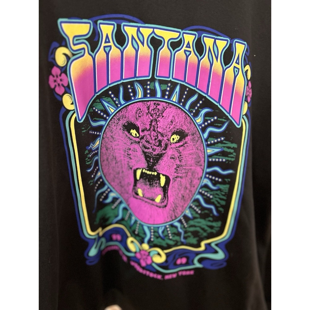 NWOT Santana Sweatshirt black Large‎ Carlos GORGEOUS 1969 Woodstock Sweatshirt